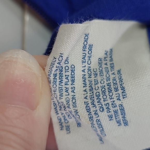 Anthropologie Edme & Esyllte  SZ 4 Blue Orange Cotton Silk A Line Summer - Picture 12 of 12